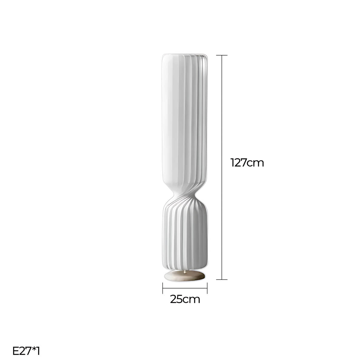 Ashford Span Acrylic Pleated Floor Lamp — gallery image 6