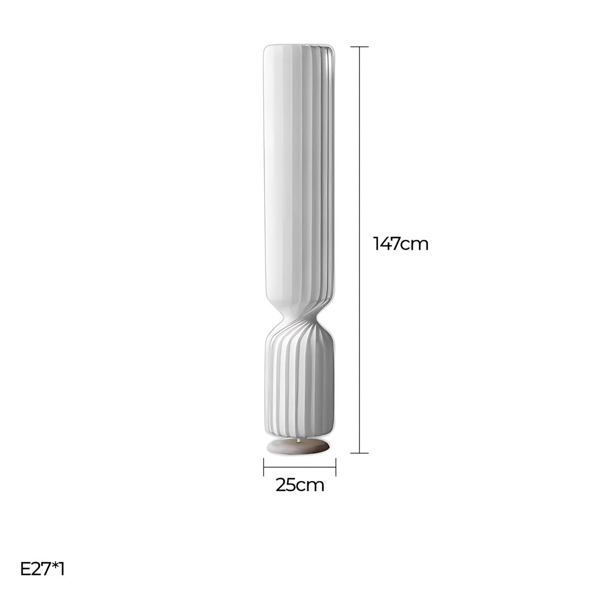 Ashford Span Acrylic Pleated Floor Lamp — gallery image 10