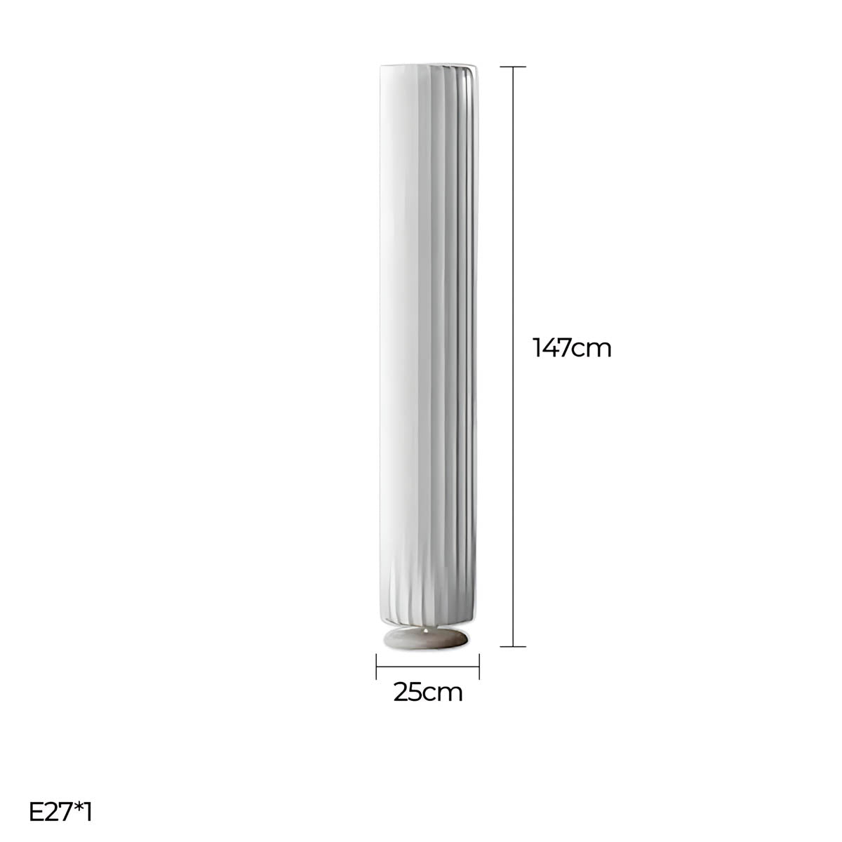 Ashford Span Acrylic Pleated Floor Lamp — gallery image 1