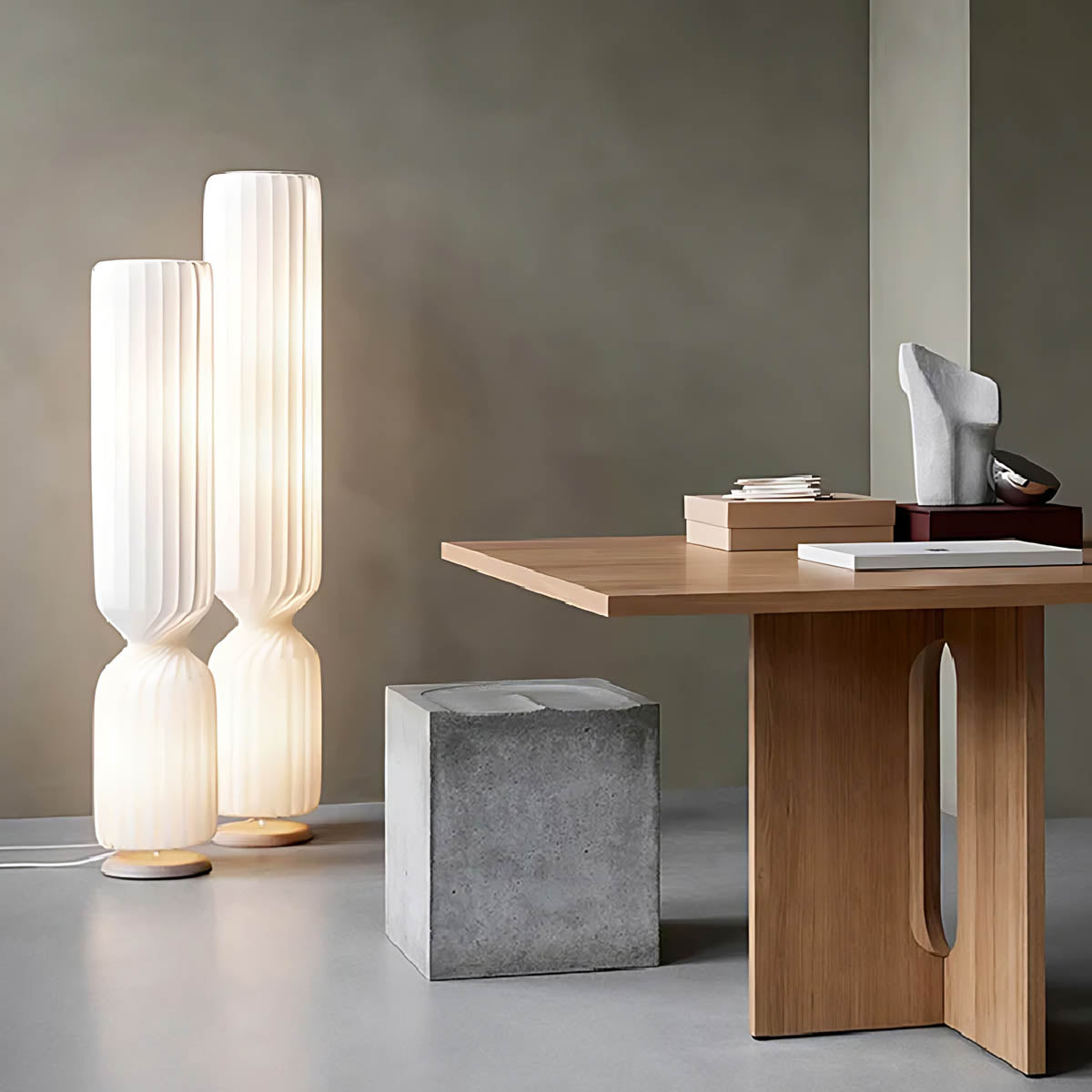 Ashford Span Acrylic Pleated Floor Lamp — gallery image 5