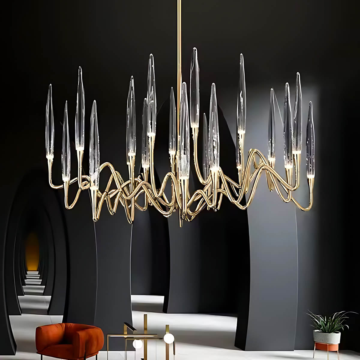 Hollis Span Crystal Chandelier — gallery image 7