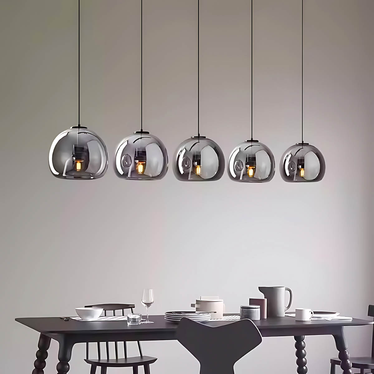 Rowan Span Glass Linear Chandelier — gallery image 11