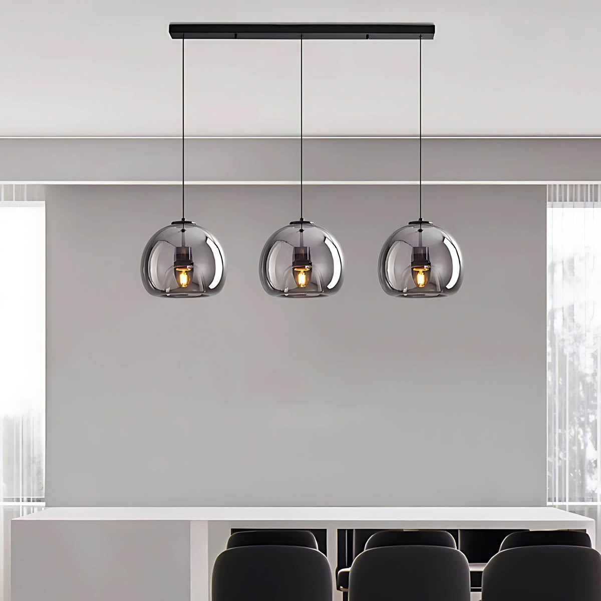 Rowan Span Glass Linear Chandelier — gallery image 13