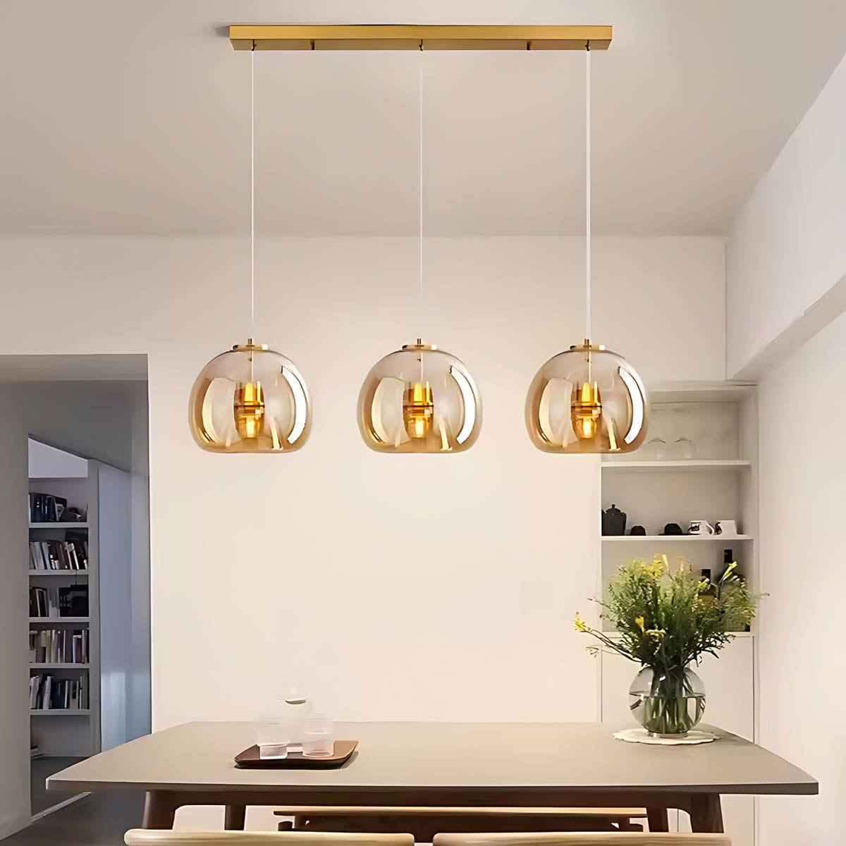 Rowan Span Glass Linear Chandelier — gallery image 10