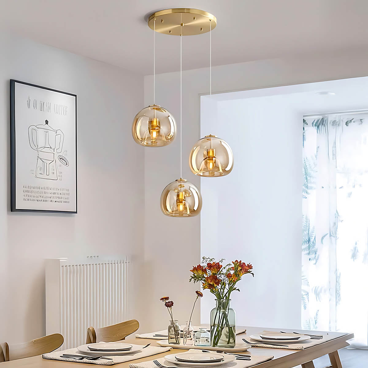 Rowan Span Glass Linear Chandelier — gallery image 3