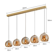Rowan Span Glass Linear Chandelier — gallery image 25