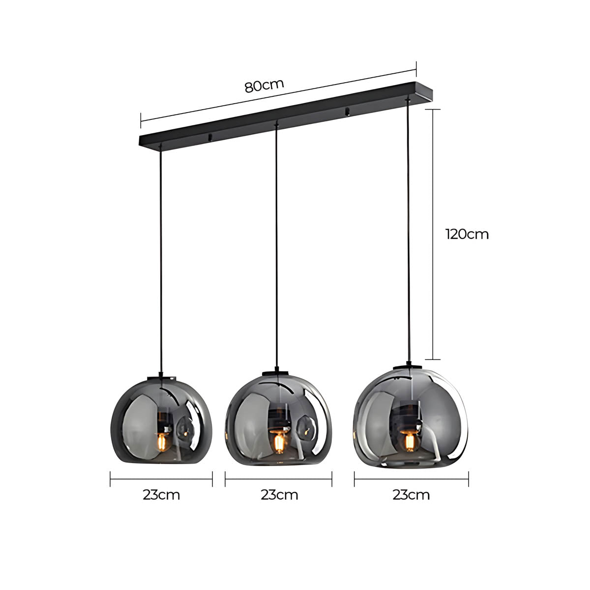 Rowan Span Glass Linear Chandelier — gallery image 22