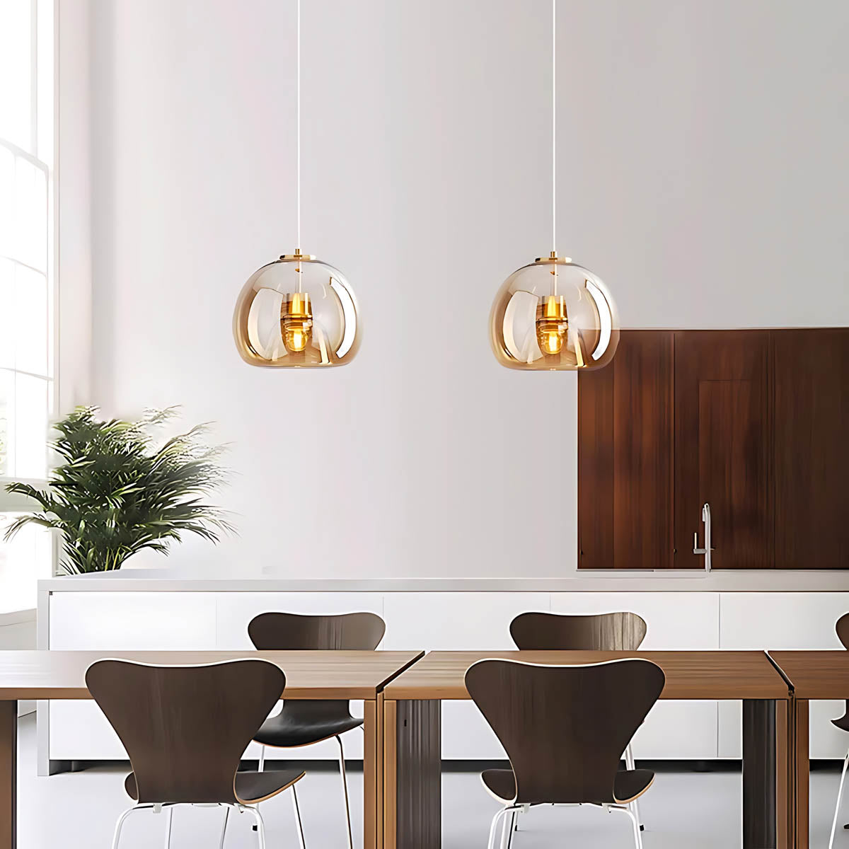 Rowan Span Glass Linear Chandelier — gallery image 9
