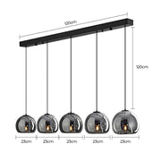 Rowan Span Glass Linear Chandelier — gallery image 24