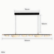 Hawthorn Span Acrylic Linear Chandelier — gallery image 14