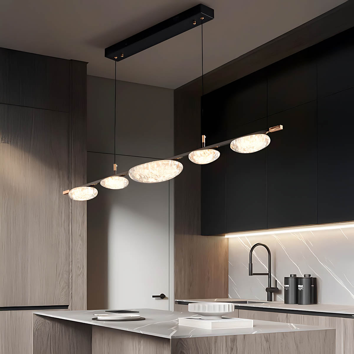 Hawthorn Span Acrylic Linear Chandelier — gallery image 6