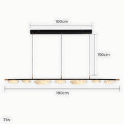 Hawthorn Span Acrylic Linear Chandelier — gallery image 16