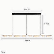 Hawthorn Span Acrylic Linear Chandelier — gallery image 18