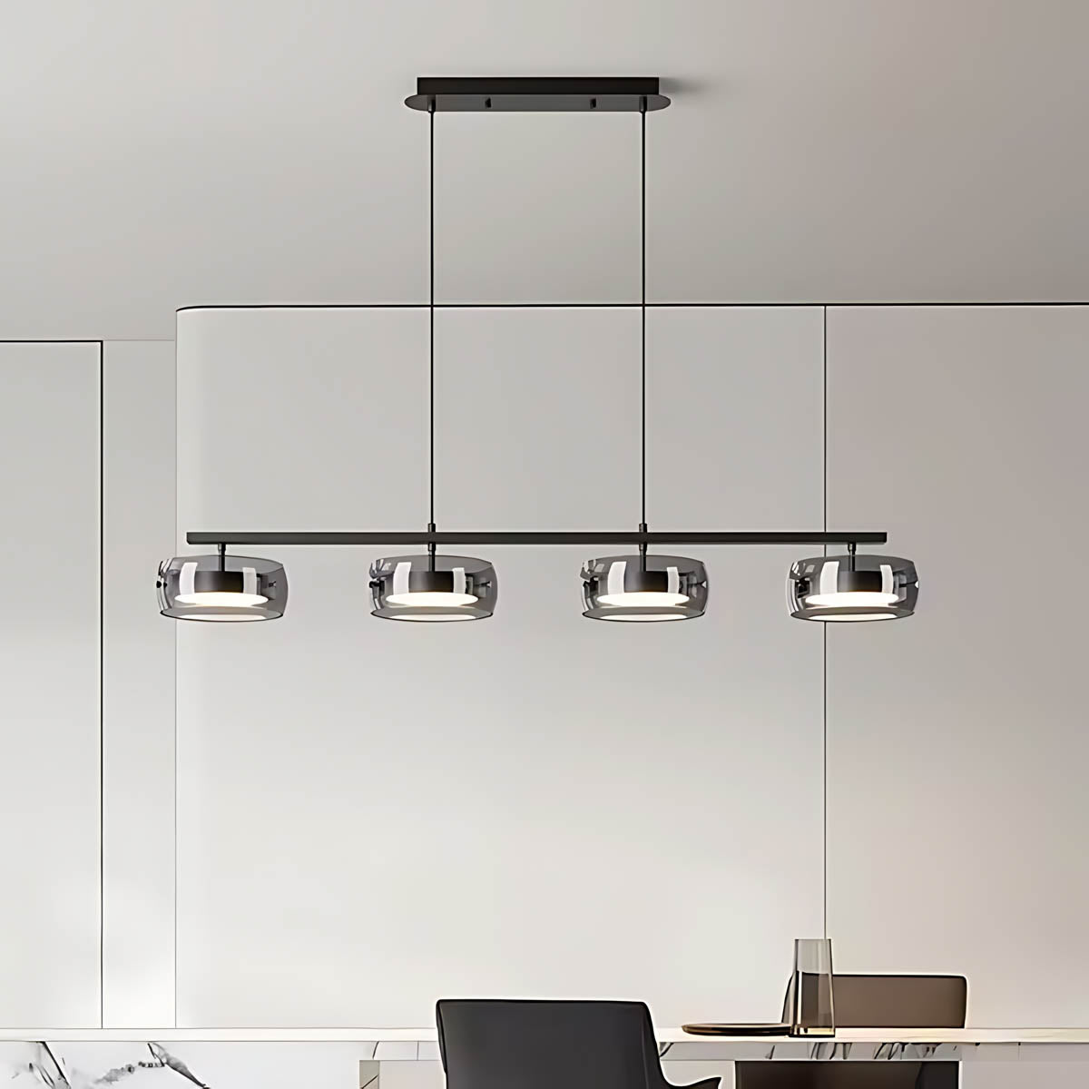 Wren Span Glass Linear Chandelier — gallery image 14