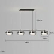 Wren Span Glass Linear Chandelier — gallery image 25