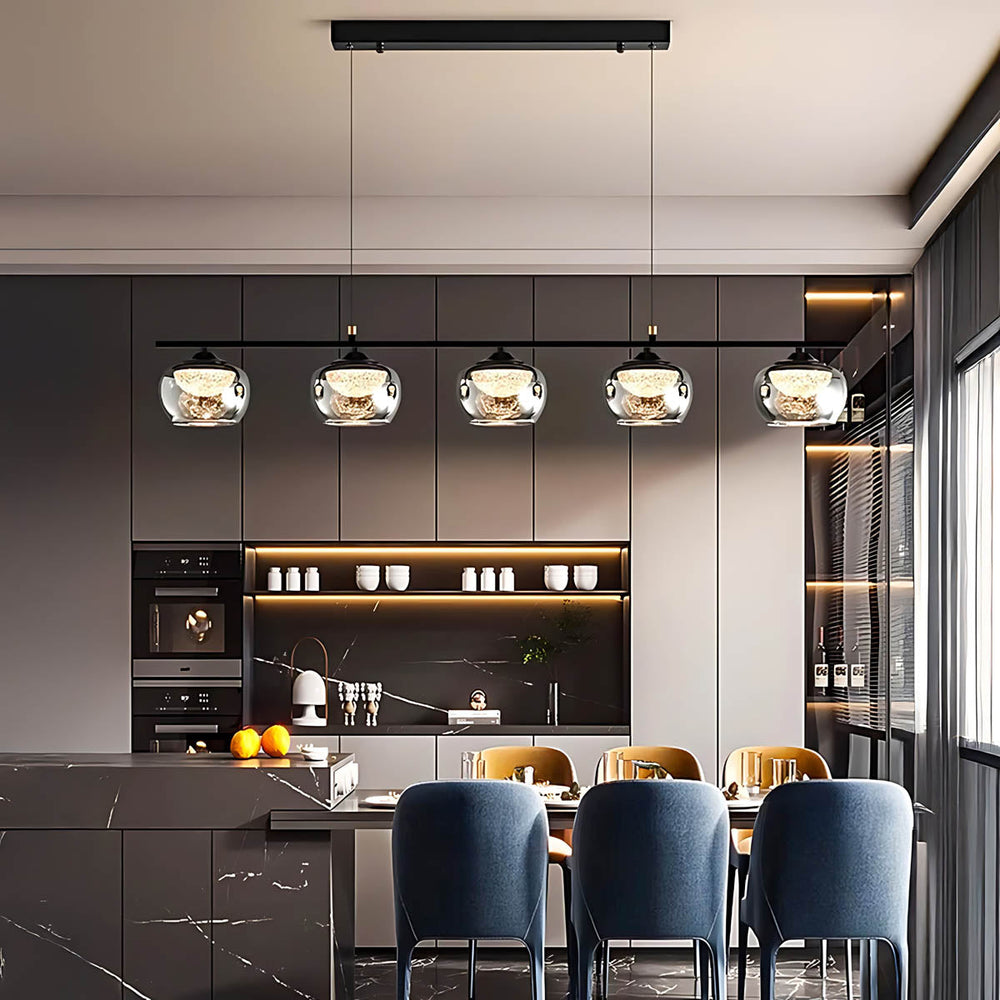 Tilden Span Glass Linear Chandelier — gallery image 4