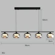 Tilden Span Glass Linear Chandelier — gallery image 8