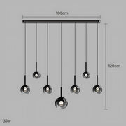 Reed Span Glass Linear Chandelier — gallery image 18