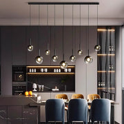 Reed Span Glass Linear Chandelier — gallery image 6