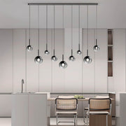 Reed Span Glass Linear Chandelier — gallery image 8