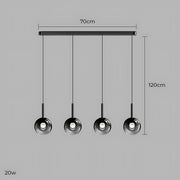 Reed Span Glass Linear Chandelier — gallery image 14