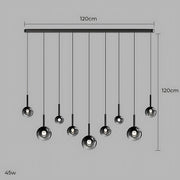 Reed Span Glass Linear Chandelier — gallery image 15