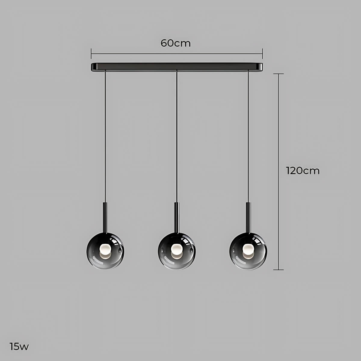 Reed Span Glass Linear Chandelier — gallery image 16