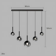 Reed Span Glass Linear Chandelier — gallery image 17