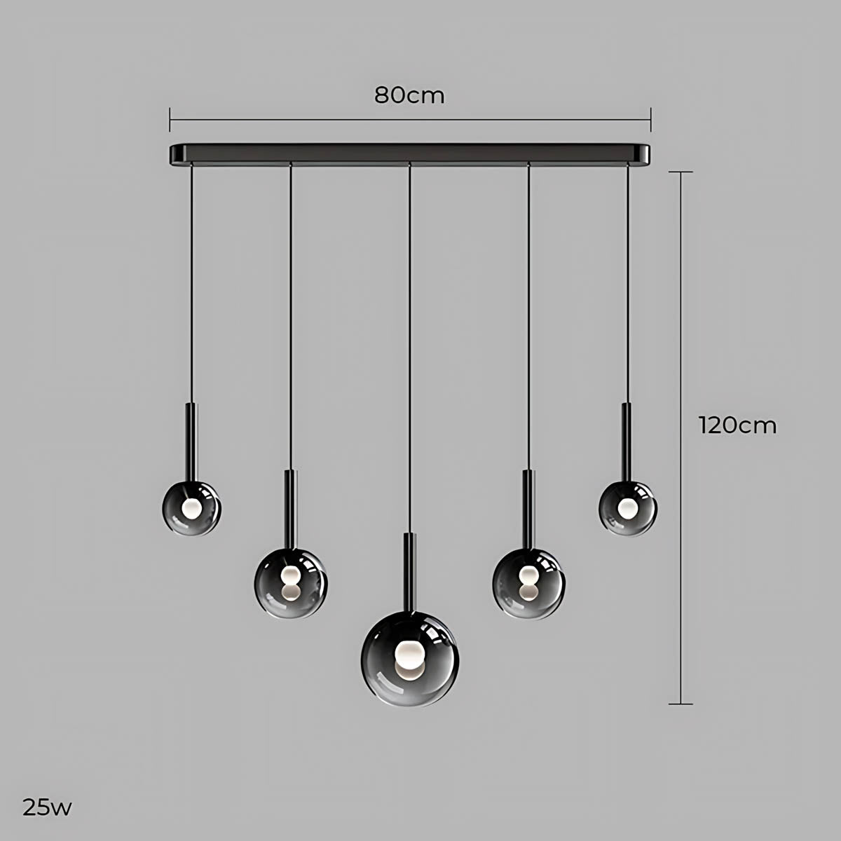 Reed Span Glass Linear Chandelier — gallery image 17