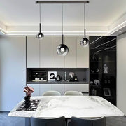 Reed Span Glass Linear Chandelier — gallery image 5