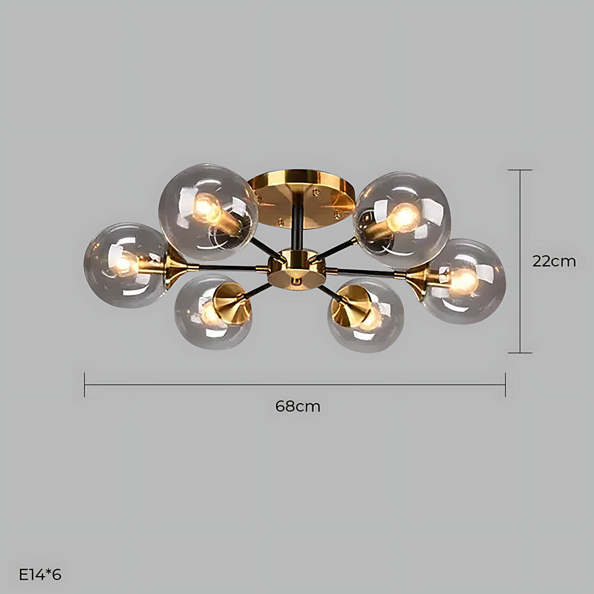 Fenwick Span Glass Chandelier — gallery image 29