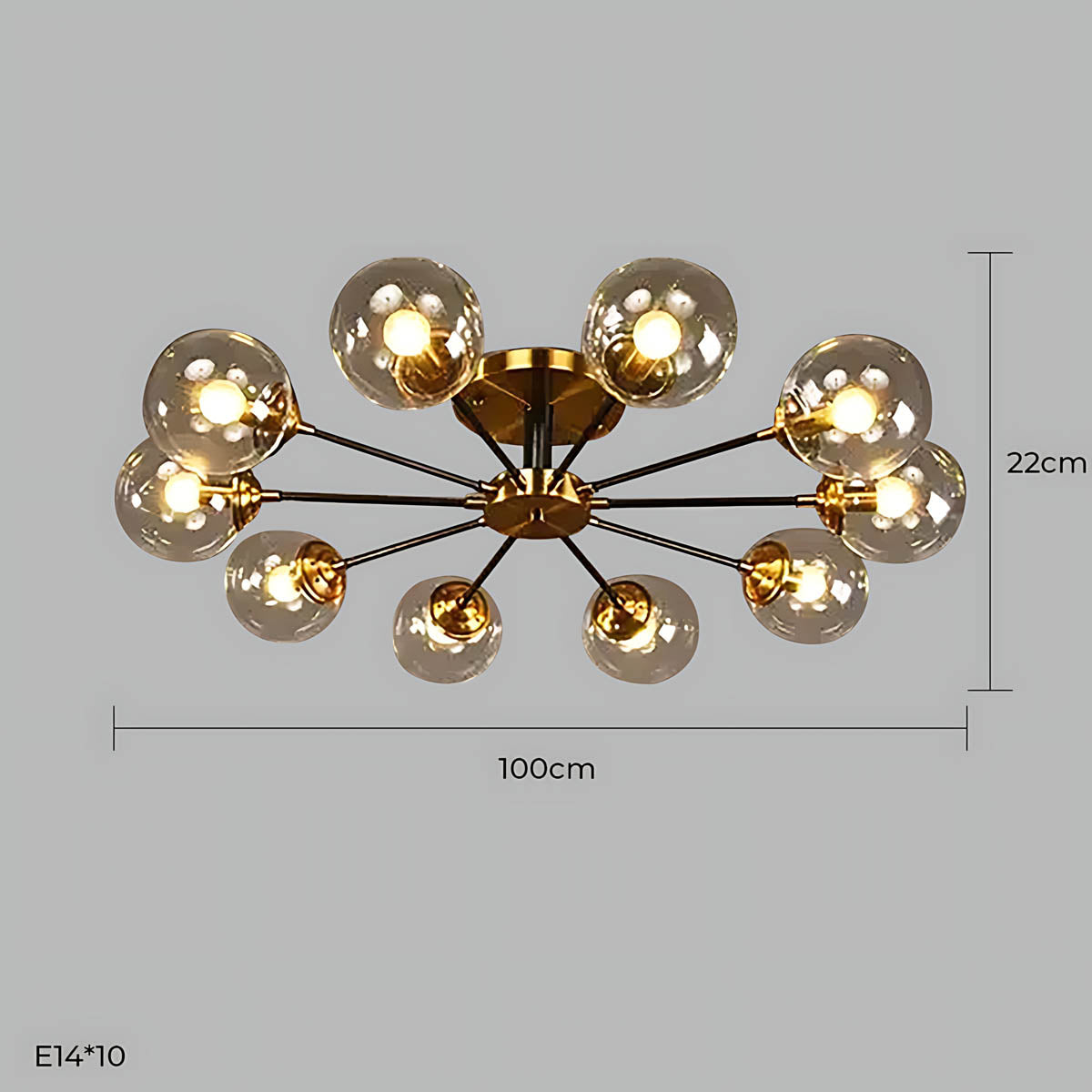 Fenwick Span Glass Chandelier — gallery image 25