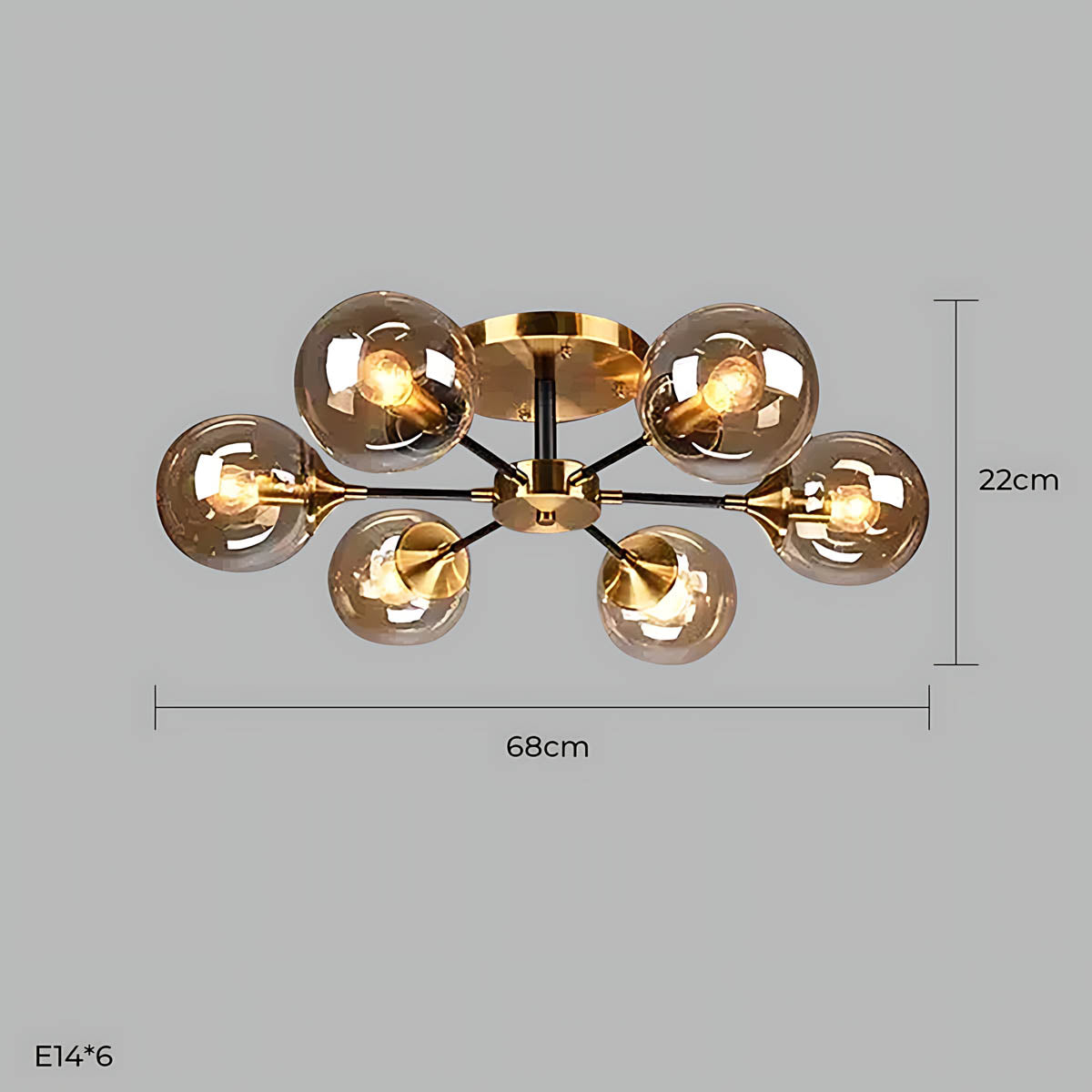 Fenwick Span Glass Chandelier — gallery image 32