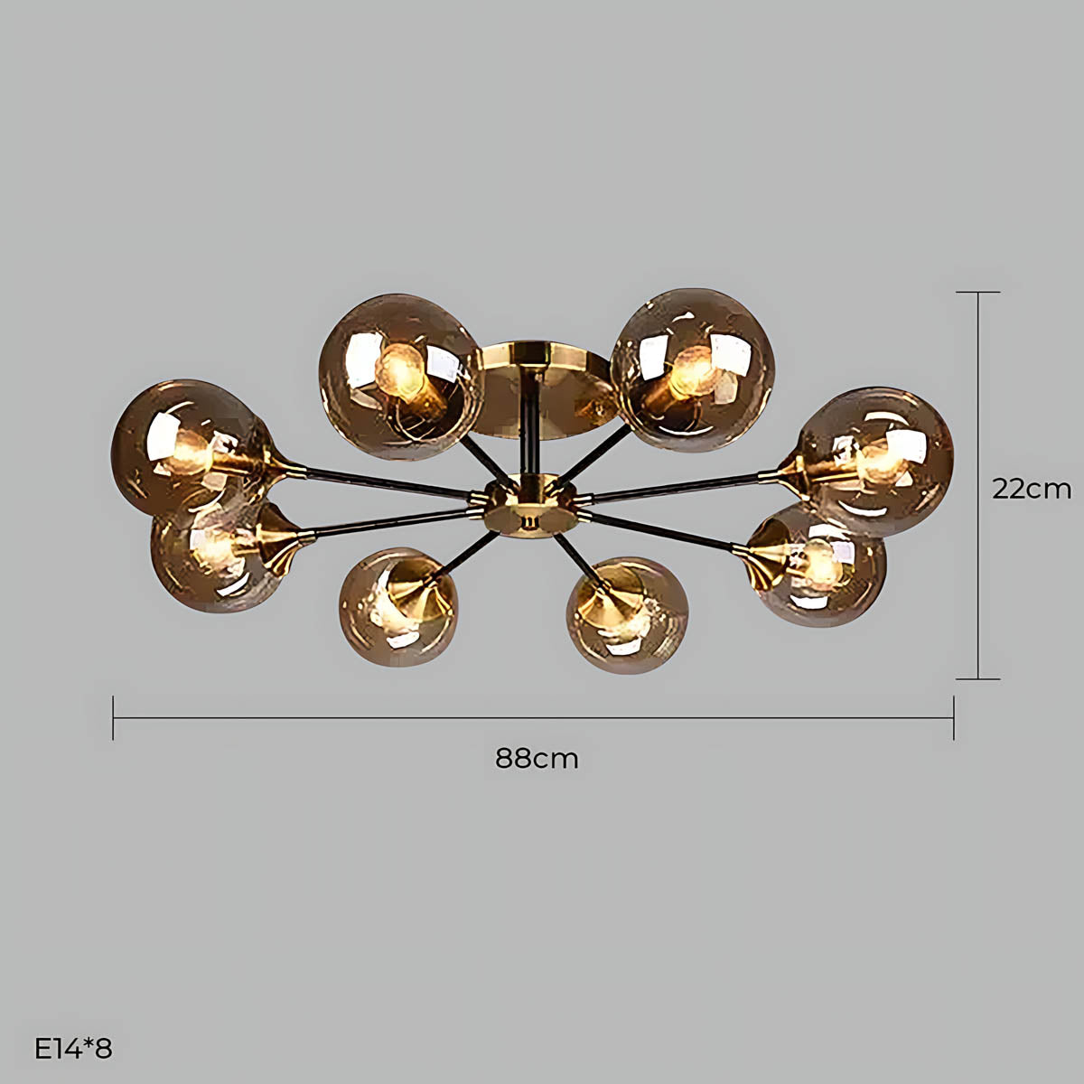 Fenwick Span Glass Chandelier — gallery image 26