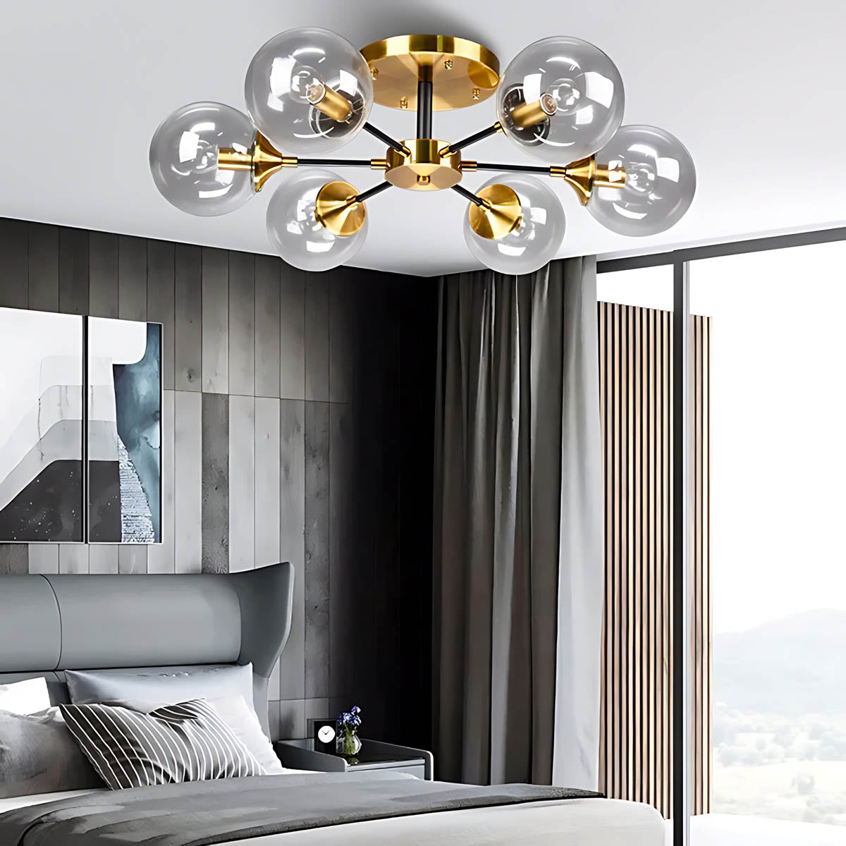 Fenwick Span Glass Chandelier — gallery image 2