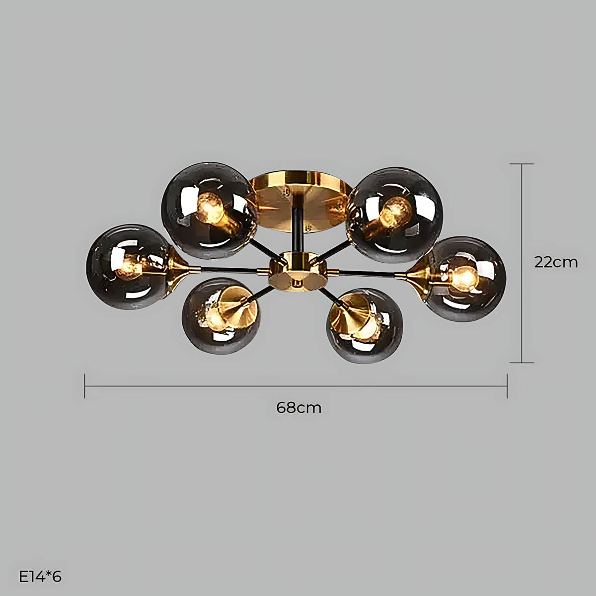 Fenwick Span Glass Chandelier — gallery image 27
