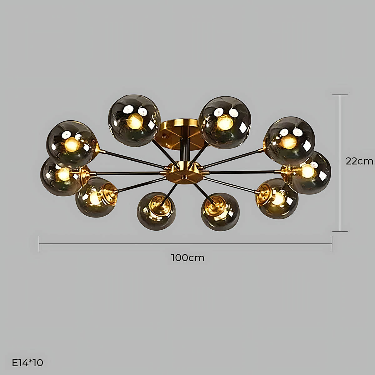 Fenwick Span Glass Chandelier — gallery image 28