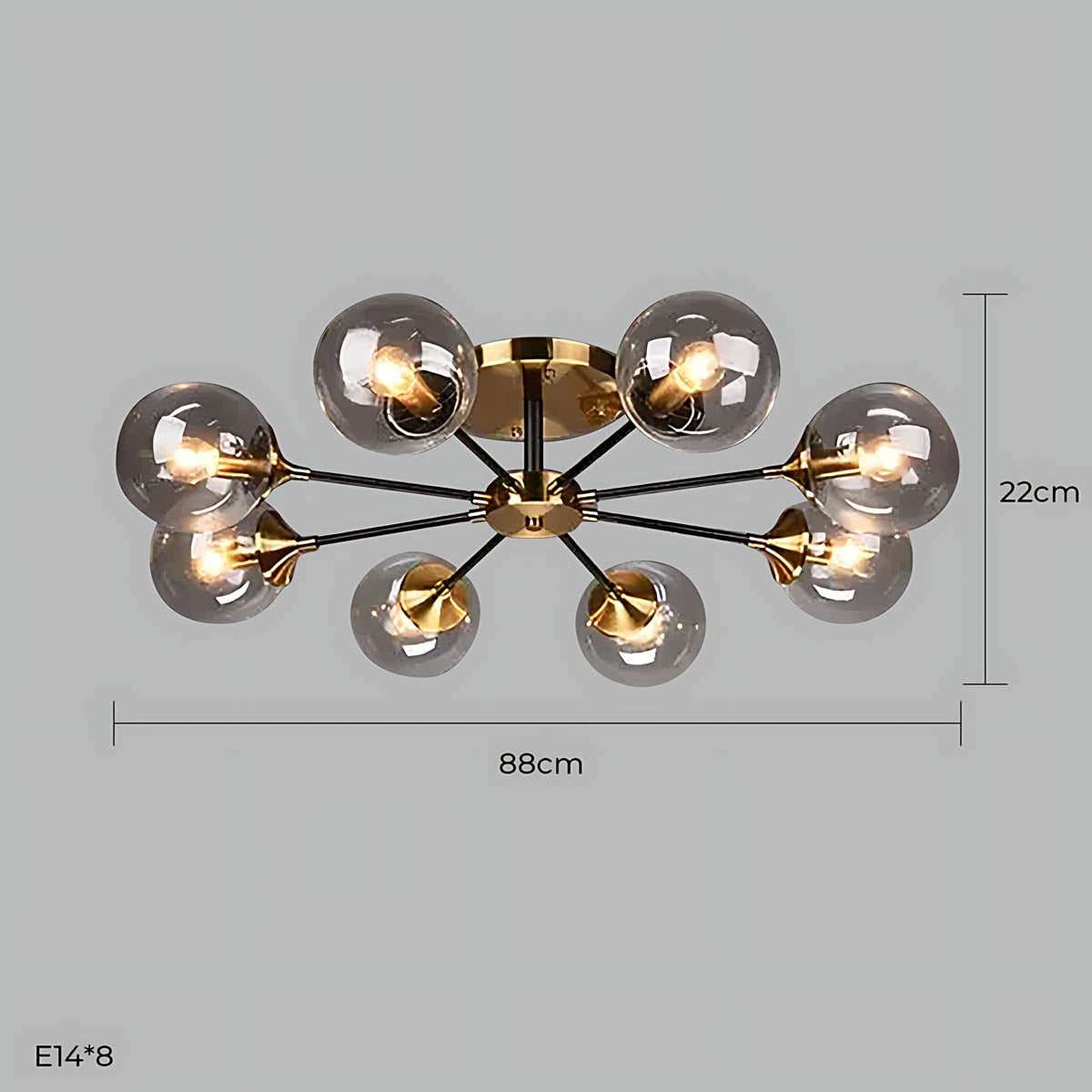Fenwick Span Glass Chandelier — gallery image 19