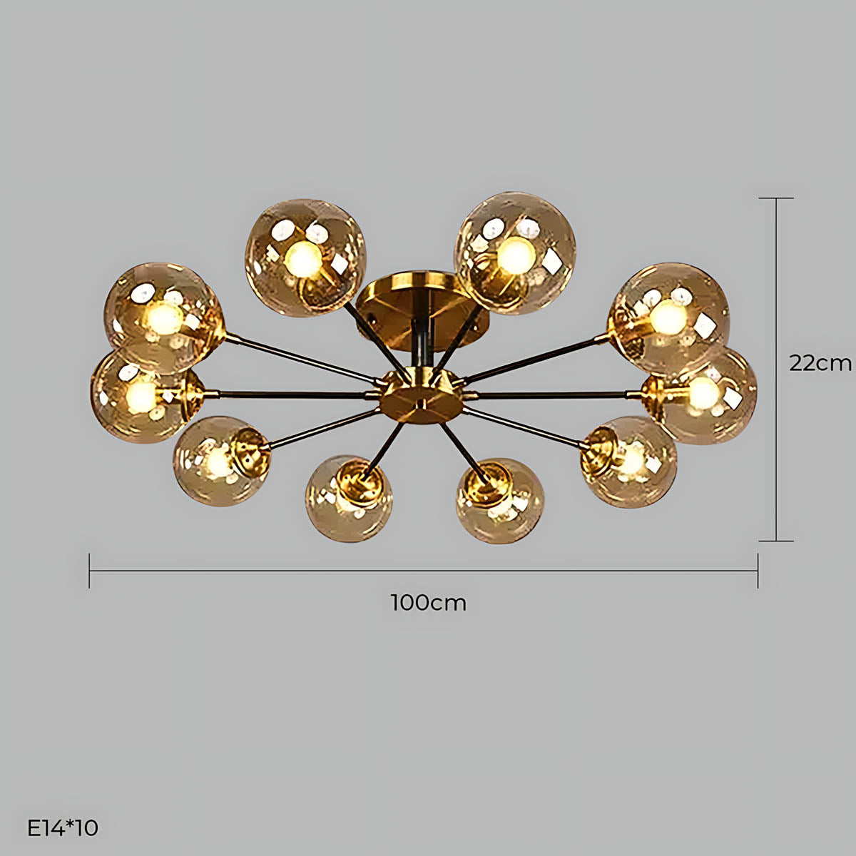 Fenwick Span Glass Chandelier — gallery image 30