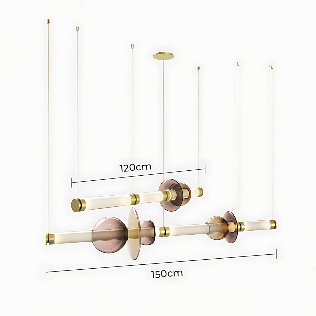 Hazel Span Glass Pebble Chandelier — gallery image 26