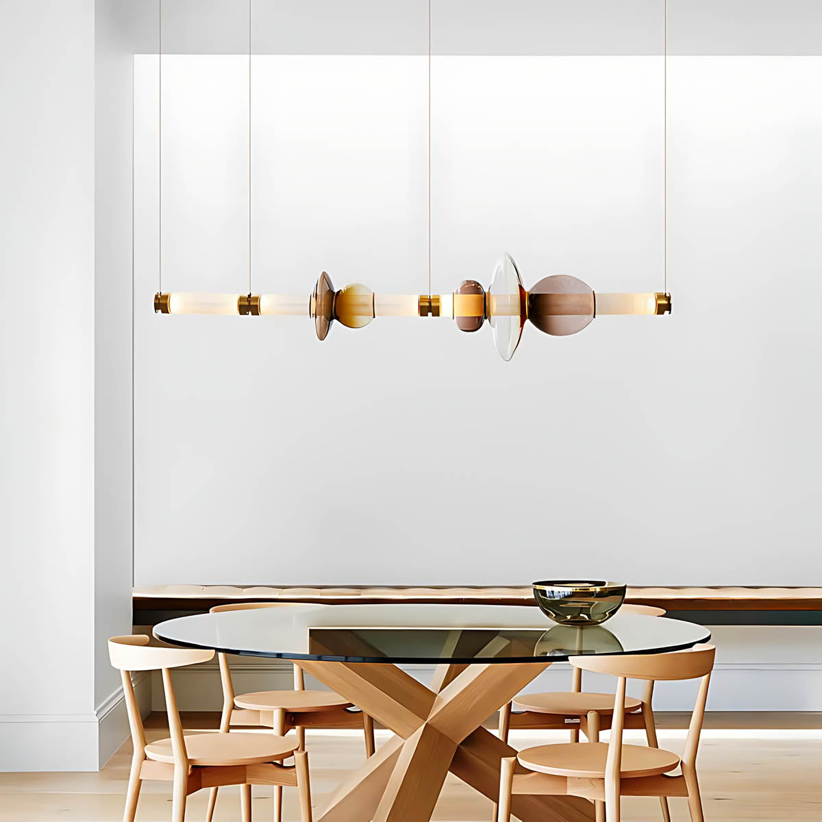 Hazel Span Glass Pebble Chandelier — gallery image 6