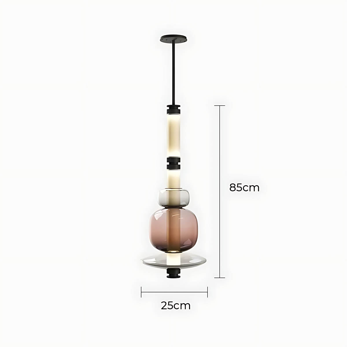 Hazel Span Glass Pebble Chandelier — gallery image 13