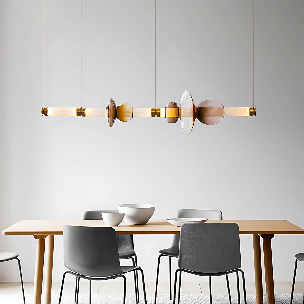 Hazel Span Glass Pebble Chandelier — gallery image 3