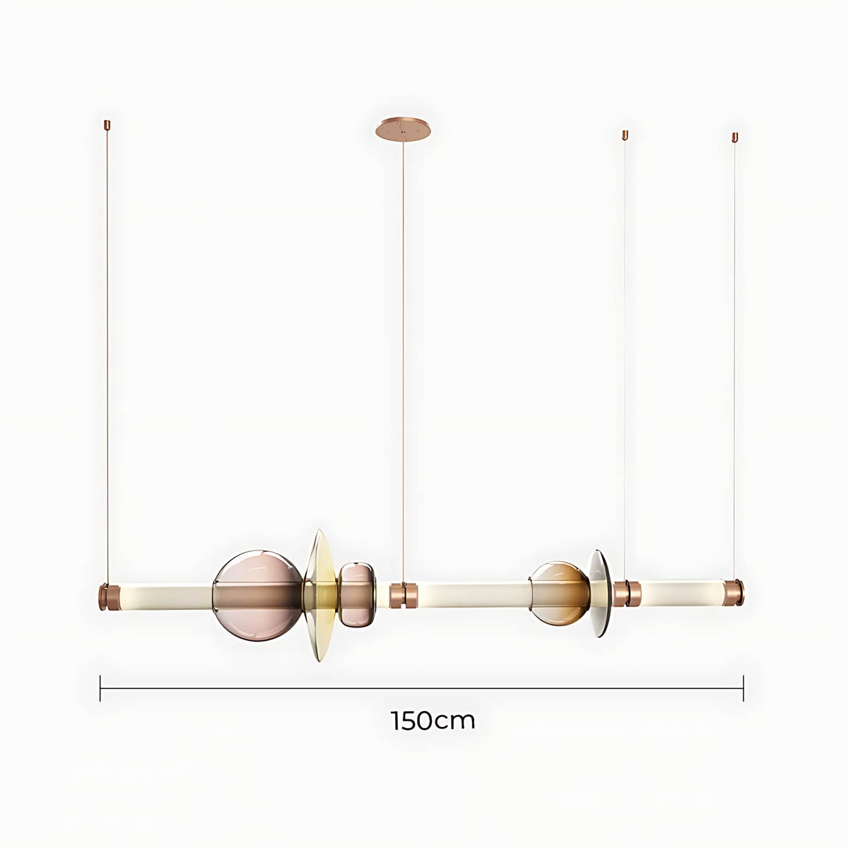 Hazel Span Glass Pebble Chandelier — gallery image 27
