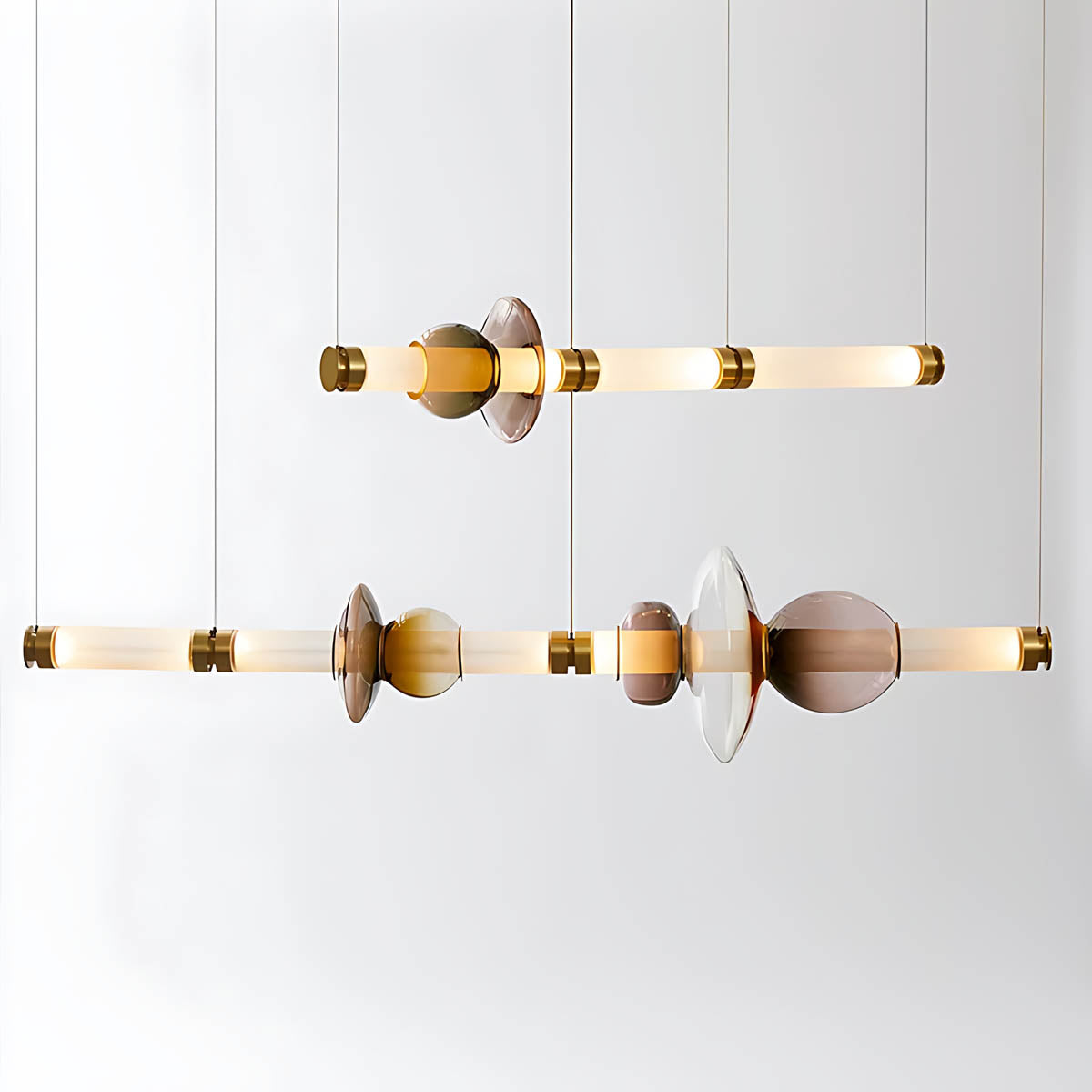 Hazel Span Glass Pebble Chandelier — gallery image 12