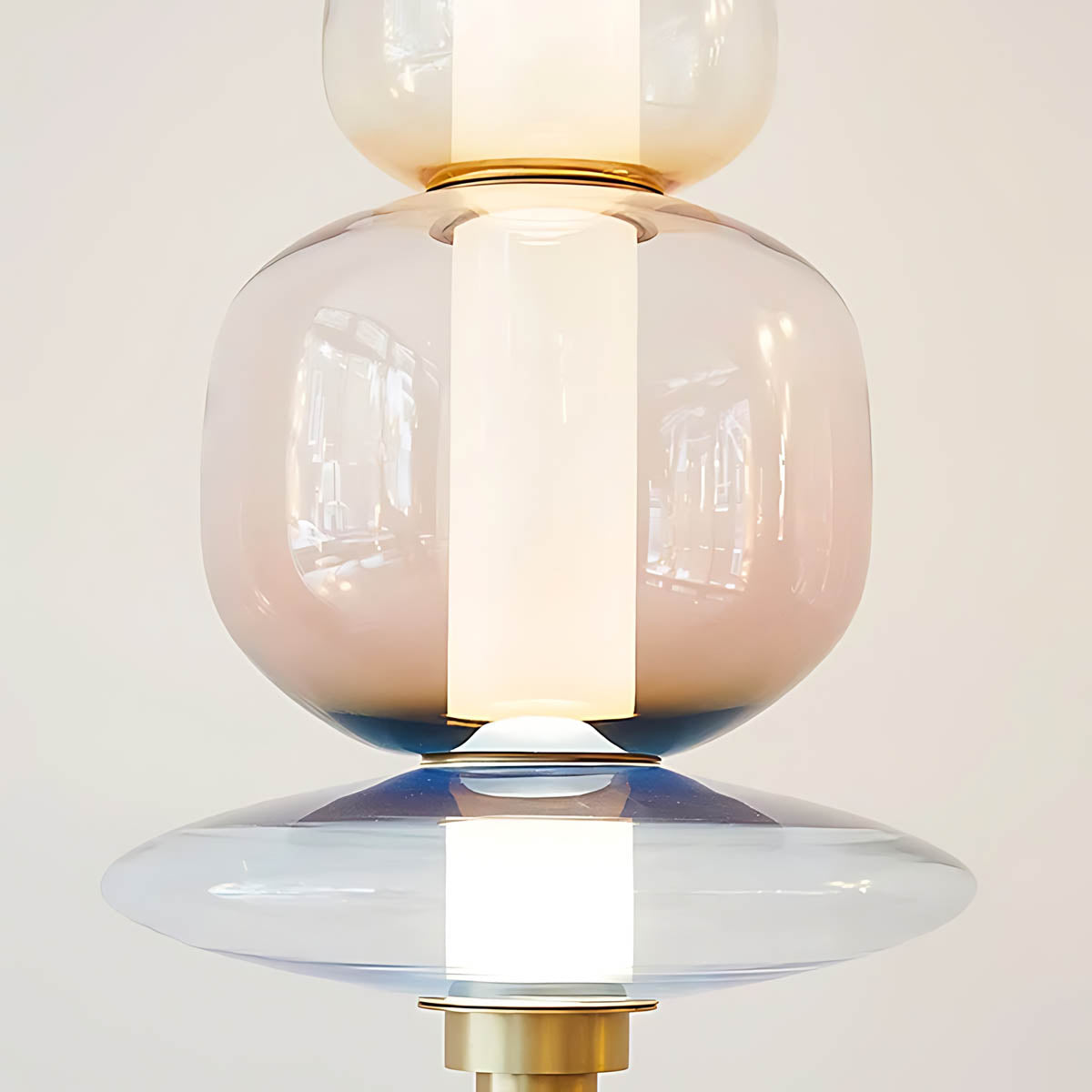 Hazel Span Glass Pebble Chandelier — gallery image 18