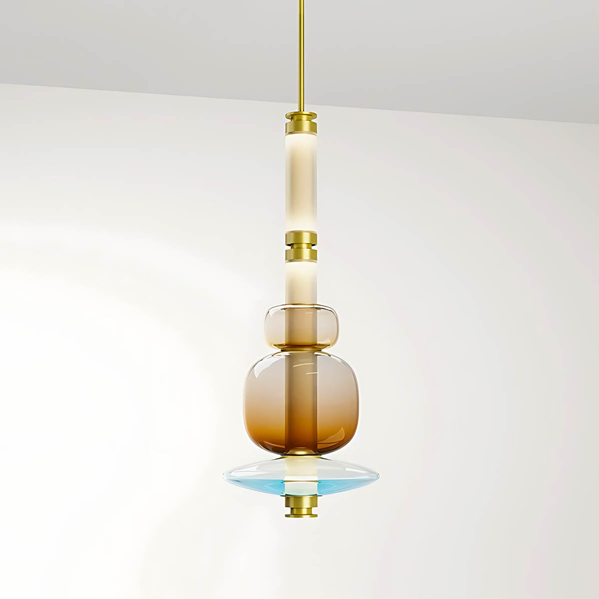 Hazel Span Glass Pebble Chandelier — gallery image 14