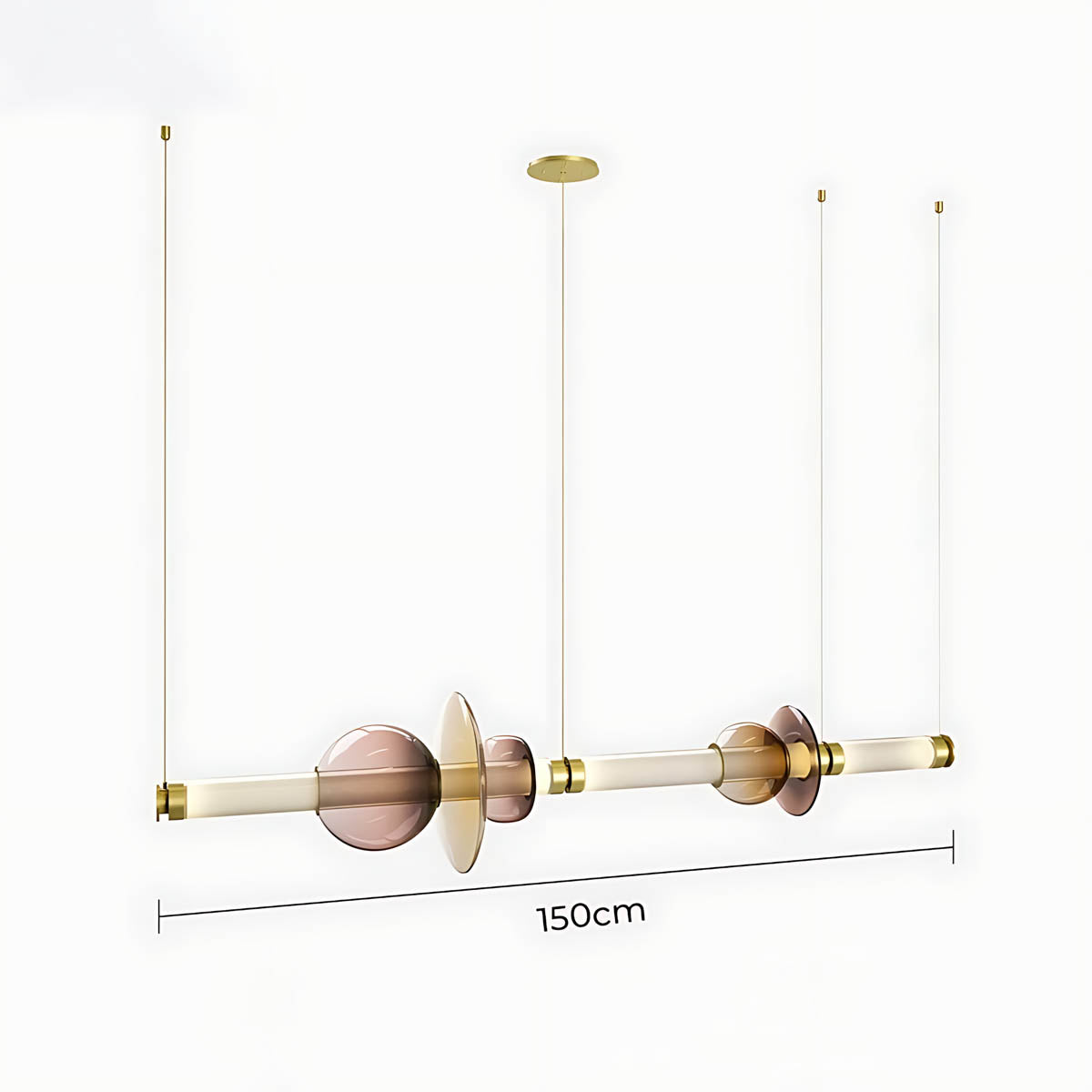 Hazel Span Glass Pebble Chandelier — gallery image 29