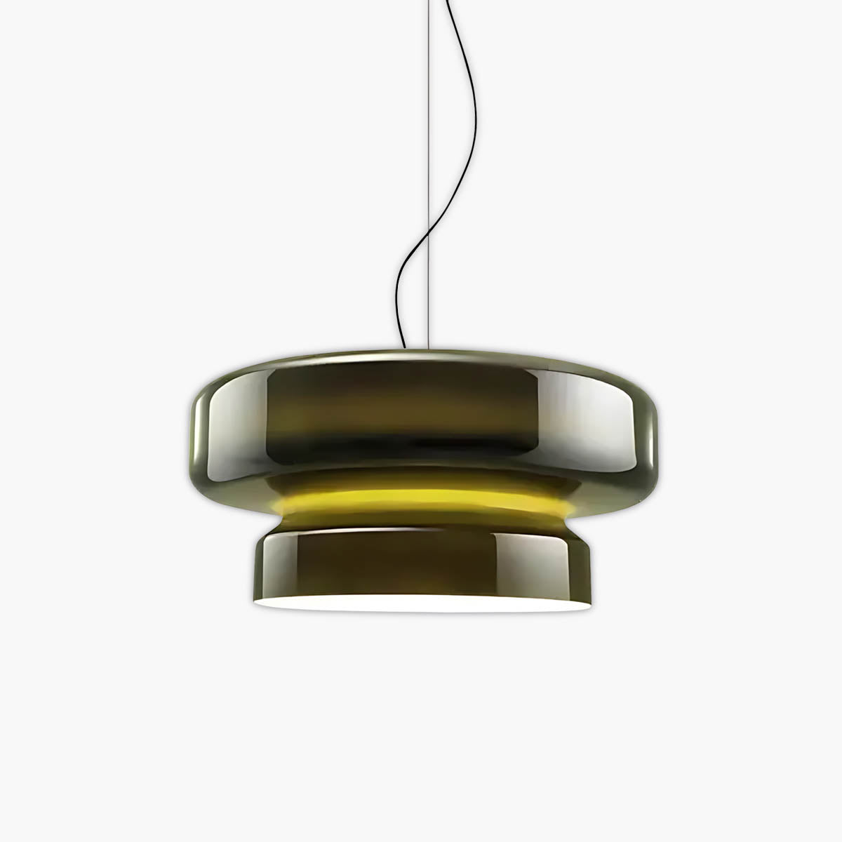 Lindenwood Span Glass Ribbed Pendant Light — gallery image 1