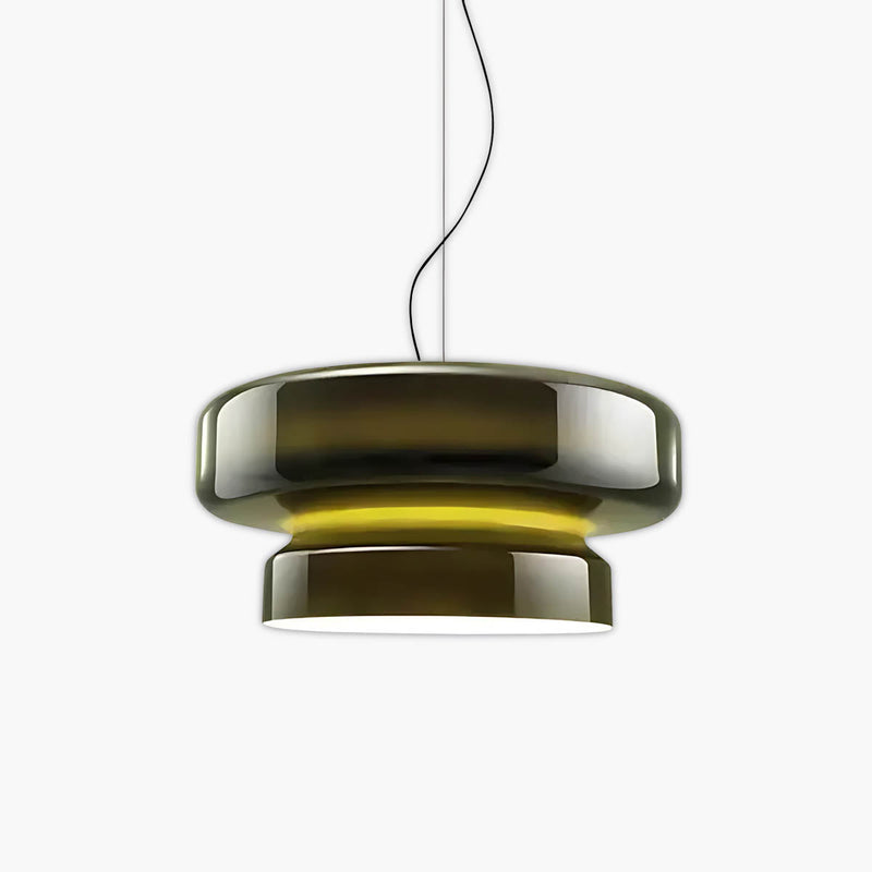 Lindenwood Span Glass Ribbed Pendant Light — gallery image 1